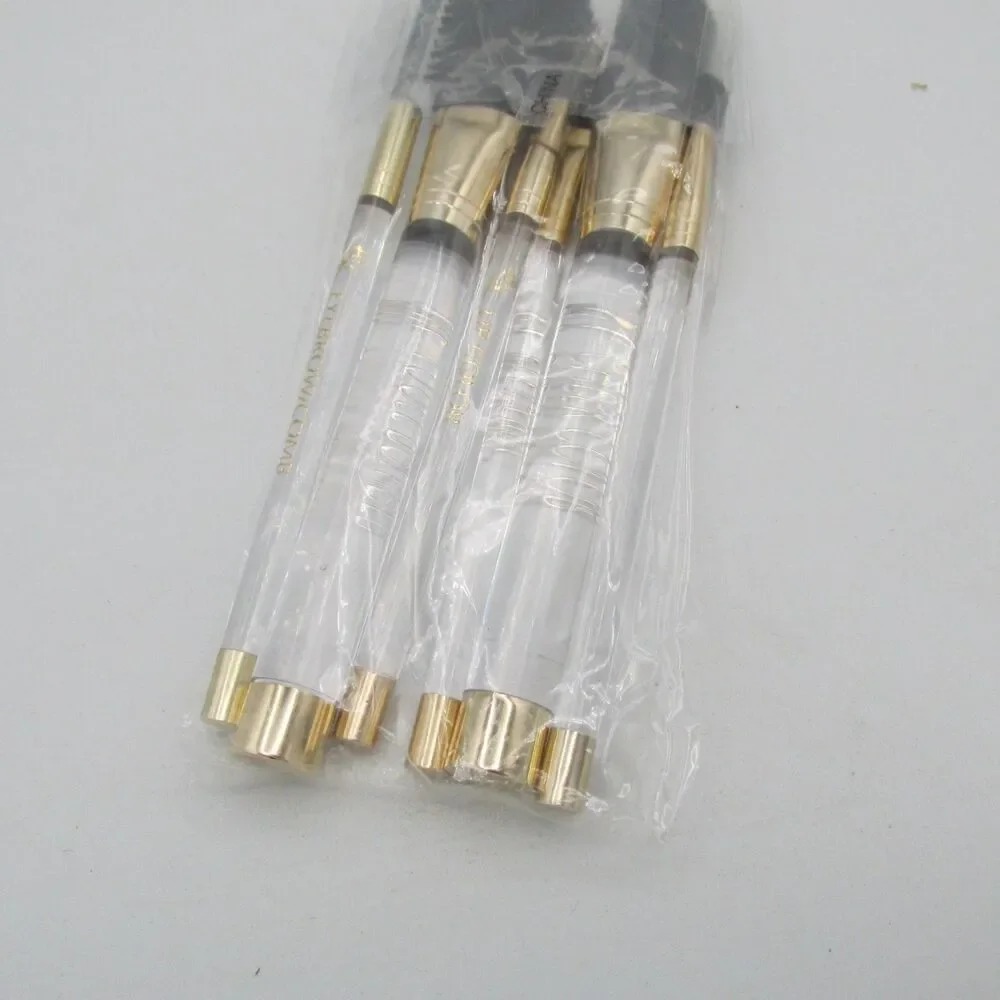Mary Kay Travel Makeup 6 Piece Brushes Vintage Y2K NOS Lucite Handles Goldtone
